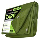 20' X 40' OLIVE GREEN CANVAS TARPS, WATER-RESISTANT, MOLD RESISTANT, MILDEW RESISTANT WATERPROOF TARPS, CANVAS TARP SIZES