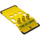 70756 ZIP BASE TIE DOWN SAFETY RAIL GUARDRAILS, UNIVERSAL GUARDRAIL BASE, YELLOW SAFETY RAIL GUARDRAIL BASES ROOF ZONE #70756-G IN STOCK AND ON SALE NOW