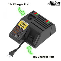 ALBION 982-21 QUICK CHARGER BATTERY CHARGER FOR 18V AND 12V LITHIUM-ION BATTERIES