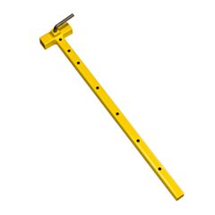 FALL BAN #FB-1907 EXTENSION BAR FOR UNIVERSAL ROOF STANCHIONS, USED WITH STANCHION ASSEMBLY FOR PARAPET AND OVERHANG ROOF EDGES. OSHA COMPLIANT ROOF PERIMETER SAFETY RAIL WARNING LINE GUARDRAIL GUARDING.