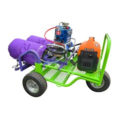 PJR FLIP CART MOBILE PORTABLE ROOF SPRAYERS PATRIOT JUNIOR AMPED EQUIPMENT. AMPED EQUIPMENT PATRIOT JUNIOR PJR FLIP CART KIT, 15 GALLON A+B 2-PART ADHESIVE DRUM CARRYING DISPENSING CART FOR ROOF SUBSTRATE MEMBRANES, PJR FLIP KIT FOR ROOF SPRAYER CARTS, AM