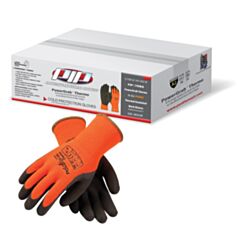 PIP POWER GRAB THERMO HI-VIS ORANGE THERMAL INSULATED WORK GLOVES FOR COLD TEMPERATURES WINTER WEATHER WORK GLOVE, BOX OF 12 PAIRS, 1 DOZEN PIP 41-1400 #41-1400/L 12 PACK 